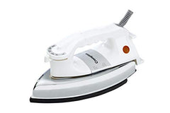 Crompton Rhino 1000-Watt Heavy weight Dry Iron with Non Stick Teflon Coating (White/Silver)
