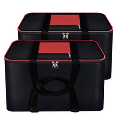 Storite 2 Pack Moisture Proof Nylon Underbed Storage Bag For Clothes Large | (54 x 46 x 28 cm) - BlackRed, Rectangular