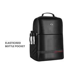 Gear Elevate Faux Leather 20L Water Resistant Anti-Theft 4 Compartment Backpack/Laptop Bag/Office Bag With Raincover For Men/Women (Olive-Yellow)