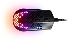 SteelSeries Aerox 3 Wireless Gen 2 - Ultralight 68g Gaming Mouse, 4K Polling, 26K DPI Optical Sensor, 200 Hours Battery Life, IP54, 80 Million Clicks, RGB, Pure PTFE Gliding Feet, Shadow