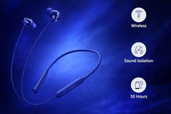 for OnePlus Wireless Z2 Neckband with Fast Charging, Bluetooth 5.2, Dynamic Bass & Crystal Clear Audio (Blue)