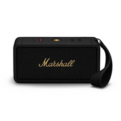 Marshall Middleton Portable Bluetooth Speaker with 20+ Hours of Portable Playtime, 360° Sound, Dust & Waterproof (IP67) - Black & Brass.