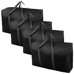 Encasify 100L Extra Large Polyester Storage Bags – Heavy Duty Moving Bags with Strong Zippers & Carry Handles, Big Packing Bags for Moving, Storage, Travel & Camping (2 Pack)
