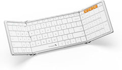 ProtoArc Foldable Bluetooth Keyboard, XK01 Full Size Folding Wireless Keyboard with Number Pad, Portable Travel Keyboard for Windows iOS Android Tablets, Laptops, iPad