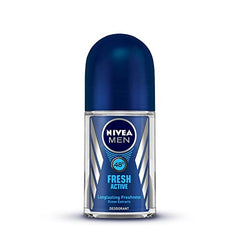 Nivea Woody Fresh Active Roll On For Men, Anti-Perspirant, 50 Ml & Men Body Wash, Deep Impact, 3 In 1 Shower Gel For Body, Face & Hair, With Microfine Clay, 250 Ml