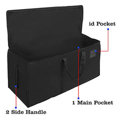 Storite Jumbo Super-Size 81 L Canvas Moisture Proof Heavy Duty Storage Bag | for Toys/Stationery/Blankets/Clothes/Moving Bags MultiPurpose With Strong Reinforced Handles Rectangular Cream (87x26x36 cm)