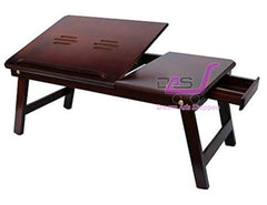 Dream Arts Shoppee Laptop Table Adjustable Foldable with i ped Stand/Mobile Stand One Drower (Blue & Black)