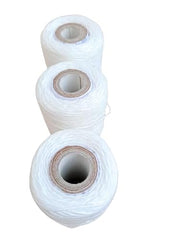 Hookcart Cotton Yarn Roll for Flower Garland Making and Other Crafts, White, Pack of 3