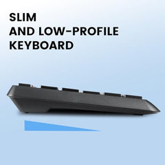 Perixx PERIDUO-716, Wireless Standard Keyboard and Optical Mouse Combo Set - Black