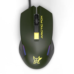 Arctic Fox Wired USB Gaming Mouse with Breathing Lights and DPI Upto 3600 (Charcoal Black)