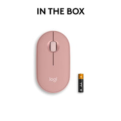 Logitech Pebble Mouse 2 M350s Slim Bluetooth Wireless Mouse, Portable, Lightweight, Customisable Button, 4000 DPI, Quiet Clicks, Easy-Switch for Windows, macOS, iPadOS, Android - Tonal Graphite