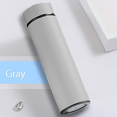 SYGA Intelligent Stainless Steel Thermos Bottle Temperature Display Vacuum Flasks Travel Car Business Insulated Water Bottle_Black_450 ML