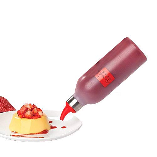 Syga Plastic Jam Squeeze Bottle Ketchup/Salad Bottle Cooking -Soy Sauce Marinade Vinegar Seasoning Pot (Blue/Purple, Standard)
