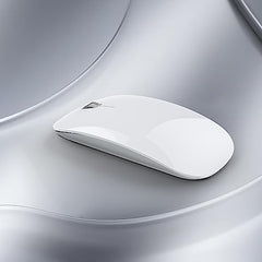 Offbeat - Atom Dual Bluetooth 5.1+5.1 & 2.4Ghz Wireless, Type-C Rechargeable 100 Hours Battery Silent Click Mouse, Triple Device connectivity Windows, Mac, iOS, Android (Silver)