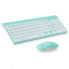 cimetech Keyboard Mouse Combo, 2.4G Ultra-Thin Sleek Design, USB Compact Full Size Wireless Keyboard and Mouse for Windows, Computer, Desktop, PC, Notebook - Grey