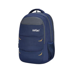 Safari Omega spacious/large laptop backpack with Raincover, college bag, travel bag for men and women, Black, 30 Litre