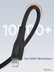 CableCreation Lightning to USB Data Sync Cable [MFi Certified] 0.5 FT