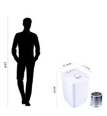 DMR Shoes Washing Machine DMR-SHB-46 (W2Yr) - 4.6 kg washing and 2 kg spin drying Top Load Semi Automatic Portable Mini Size-White - With 2 years Free Spare Supply Warranty