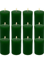 LTYNE Pillar Candle || Size 2 * 2 inch Each || Unscented Pillar Candle || 6 Hours Burning Time || Home Decor || Spa Candle [ Pack of 6 ] (Blue)