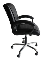 GOYALSON Ergonomic Revolving Office Home Swivel Desk Chair with Adjustable Height Smooth Moving (2, Black, Standard)