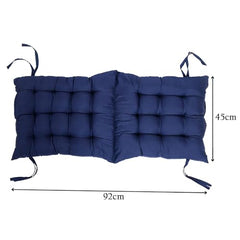 Kuber Industries 2 Pcs Cotton 16x16 Inch Chair Cushion for Sitting | Chairs Cushion For Home, Office, Dining Chair, Car, Meditation | Back Rest Support Chair Cushion with Ties | Plain - Cream