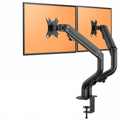 ARTIKEL Monitor Desk Mount Adjustable Spring Assisted Monitor Arm VESA Mount with C Clamp Grommet Mounting Base Computer Monitor Stand (Curve, Single.)