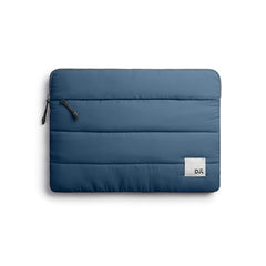 DailyObjects Large Stria Portable Laptop Sleeve | Durable Polyester |Compatible with Laptop/MacBook Air/Pro Upto 16 Inch |Lightweight Water Resistant Fabric |Padded Compartment with Zip Closure- Grey