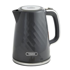Tower Electric Kettle 1.7L Metal Body Auto Shut-Off 360° Base Blue | 1.7L capacity, 1350W rapid boil, full metal body, auto shut-off and boil-dry protection, 360-degree swivel power base