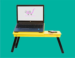 Dream Arts Shoppee Laptop Table Adjustable Foldable with one Drawer (Black)
