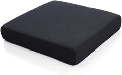 9villa Orthopedic Memory Foam Seat Cushion Perfect For Office Chair And Wheelchair Seat Pads For Office, Car, Home, Floor Helps in Back Pain Relief With Mesh Cover (18"x18"x3" Inch),Black