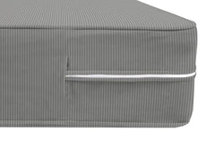 HOMEKART Premium Cotton 220TC 78 x 72 x 8 King Size Double Bed Mattress Cover Protector with Zip/Chain|Provides All Around Protection - 1 pc Multicolor (Grey, 78 x 72 x 8)