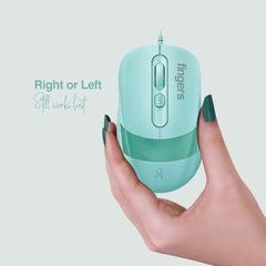 FINGERS SuperHit Wired Mouse with Advanced Optical Technology (Lightweight | Trendy Dual-Tone Design | Works Well with Windows, macOS, Linux) (Royal Blue)