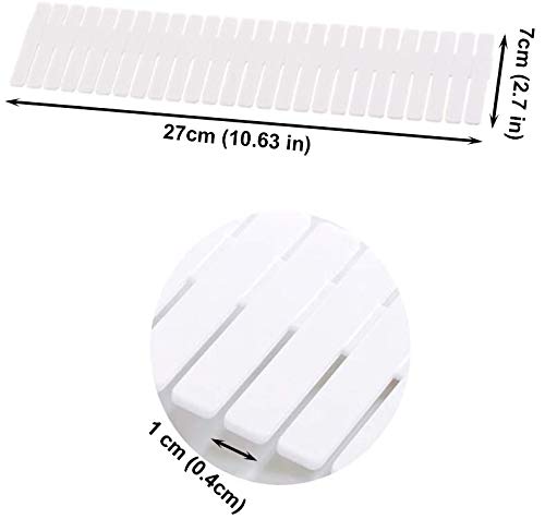 SYGA 5 pcs DIY Plastic Grid Drawer Divider Household Storage Strips_Medium(Colour May Vary)