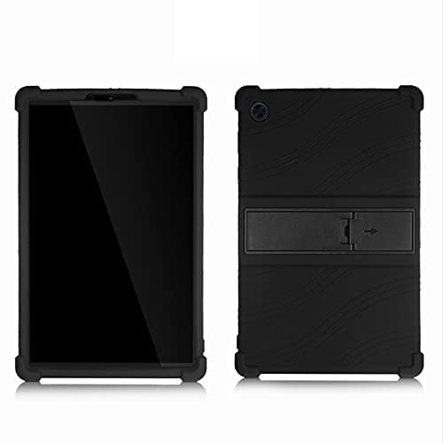SYGA Case for Lenovo Tab M10 FHD Plus TB-X606F TB-X606X 10.3" Silicone Shockproof Adjustable Stand Cover, Black