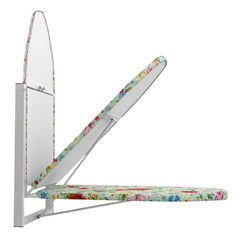 CIPLA PLAST Wall Mount Ironing Table/Board | Space-Saving & Foldable Mechanism | Wooden Surface | DIY Assembly | Easy-Release Lever, Removable Cotton Cover & Mounting Hardware | 85X34 CMS