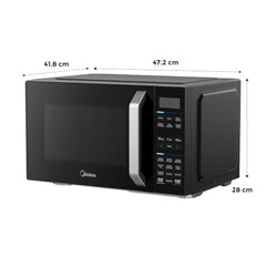Midea 28 L Convection Microwave oven with Air Fry & Grill (MMOP03XA-ECSEBK) | 326 Auto cook menu | 900W | Child Lock