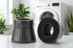 SR Advance Upgraded Anti-Vibration Pads for Washing Machine | Heavy Duty Shock Absorbing & Noise Reduction Rubber Pads | Extra Large Adjustable Stand for Front & Top Load Washer, Dryer & Refrigerator