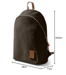 DailyObjects Pedal Everyday Casual Laptop Backpack (16L) Fits Upto 14 Inch Laptop, Unisex Travel Backpack Durable Canvas Material, Zippered Compartments With Pockets (Beige)