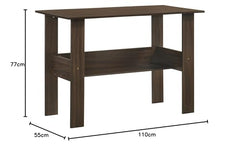 DeckUp Eden Home Engineered Wood Study Table and Office Desk (White, Matte Finish)