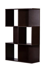 DeckUp Siena 3-Shelf Engineered Wood Book Shelf and Display Unit (Dark Wenge, Matte Finish)