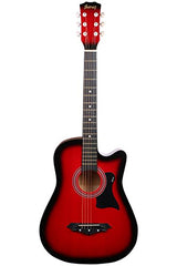 Juârez Acoustic Guitar Kit, JRZ38C/BK 38 Inch Cutaway, 038C with Bag, Strings, Pick and Strap, Black