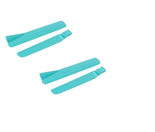 SYGA Pack of 2 Cake Scraper Smoother Cake Leveler Fondant Plastic Tool (Blue)