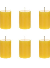 LTYNE Pillar Candle || Size 2 * 2 inch Each || Unscented Pillar Candle || 6 Hours Burning Time || Home Decor || Spa Candle [ Pack of 6 ] (Blue)