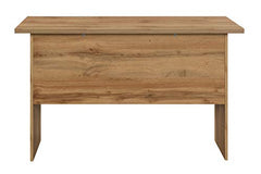 DeckUp Plank Giona Engineered Wood Study Table and Office Desk (Walnut and White, Matte Finish)
