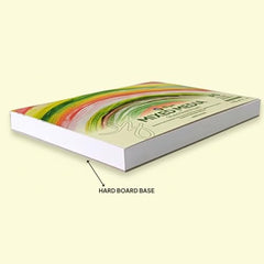 Zen Sangam Bookmark Mixed Media Glued Sketch Pad | 230GSM 100% Cellulose, Hot Pressed | 48 Sheets Size(18x5cm) | Medium Grain | for Pencil, Charcoal, Pastel, Wax, Acrylic, Gouache, Light Watercolor