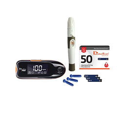 Diabascan Blood Sugar Testing Glucometer Machine with Free 50 Strips, 10 Lancet and Lancing Device, (Result in 7 Seconds), Fast accuracy and best results
