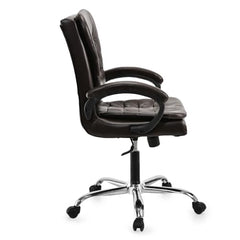 GOYALSON Mesh Back Revolving Chair for Office Home Swivel Desk Chair with Comfortable Seating & Wheels (1, Brown, Standard)