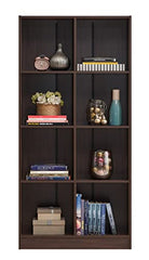 DeckUp Meritus-L 3-Shelf Engineered Wood Book Shelf and Display Unit (Walnut, Matte Finish)