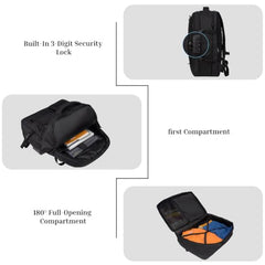 F Gear Blackhawk Black 40L Laptop Backpack, USB Port, Fits 18-inch Laptop