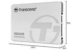 Transcend 250GB 225S 2.5" SATA Internal SSD | SATA III 6Gb/s | 3D NAND Flash | up to 500/330 MB/s | DDR3 DRAM | 3 Yrs Warranty | Fastest Solid State Drive | TS250GSSD225S